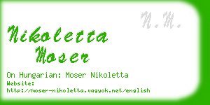 nikoletta moser business card